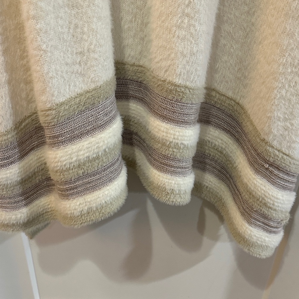 Chico's Cream Knit Poncho - Picture 4 of 5